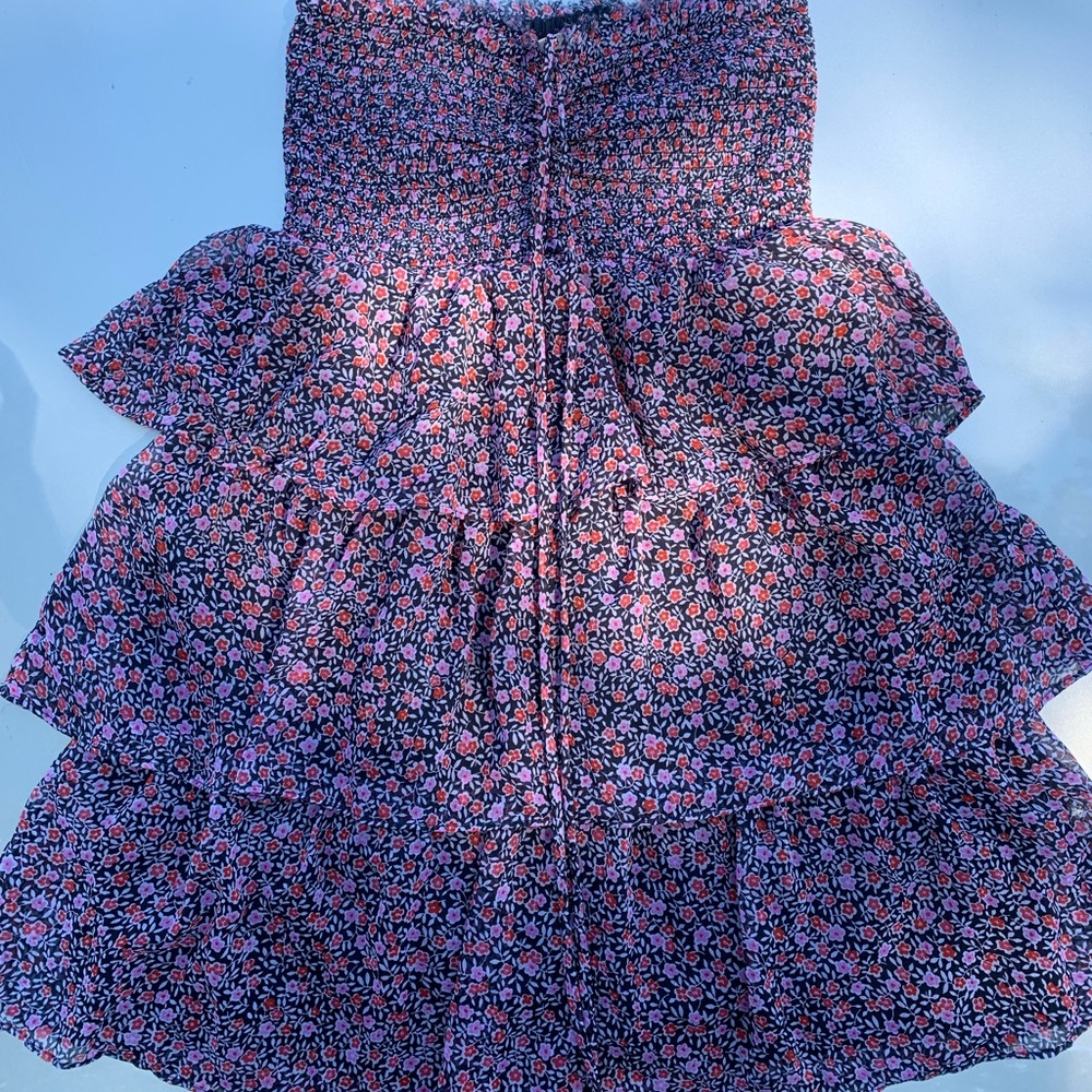 Floral Flowey Mini Dress Ruffles